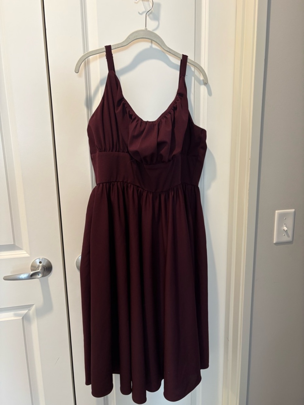 Vixen by Micheline Pitt Sleeveless Wine Midi Dress